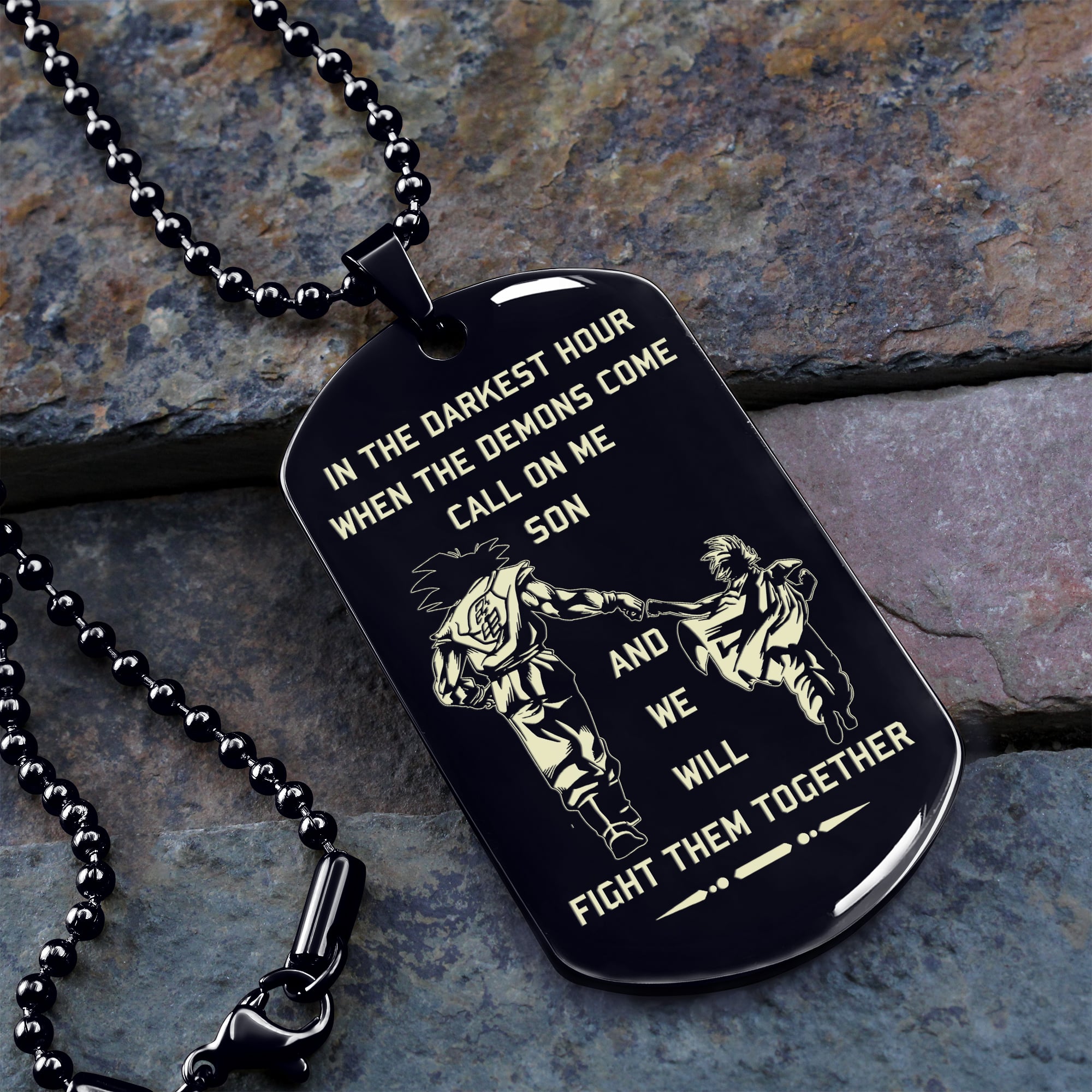 Personalized Double Sided Dog Tag Father And Son Best Friends For Life ...